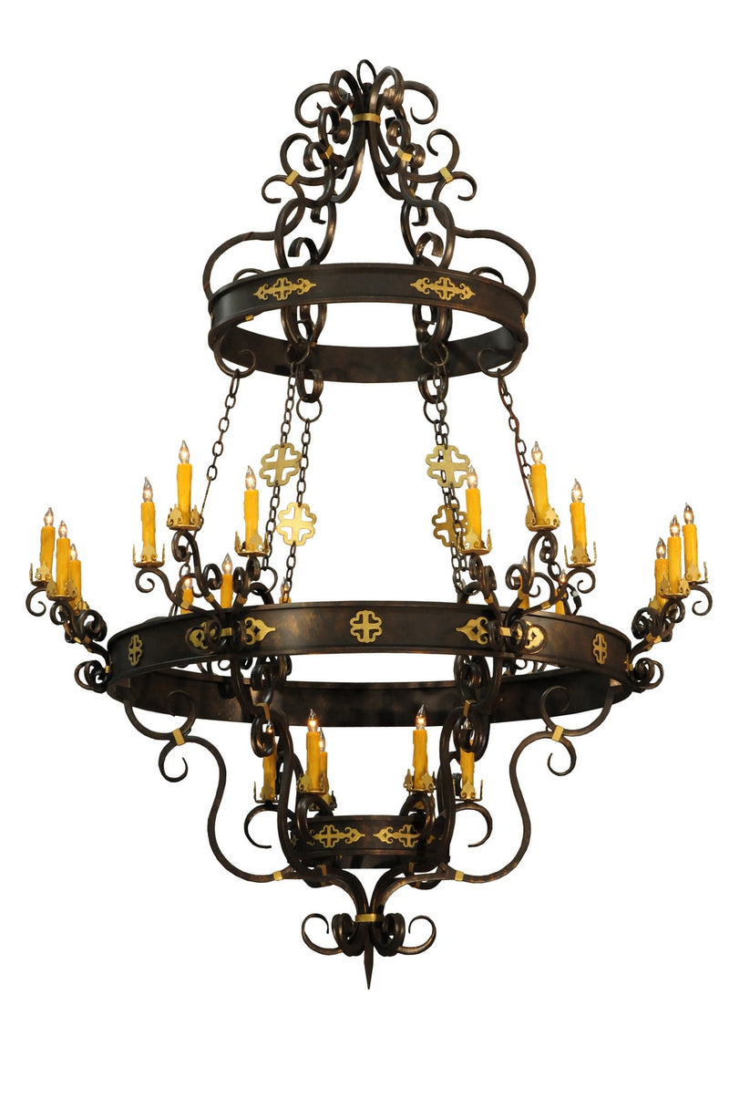 Meyda Tiffany 116669 24 Light Chandelier, Gilded Tobacco / Gold