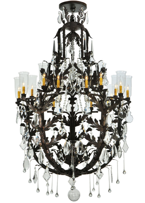 Meyda Tiffany 117280 16 Light Chandelier, Gilded Tobacco