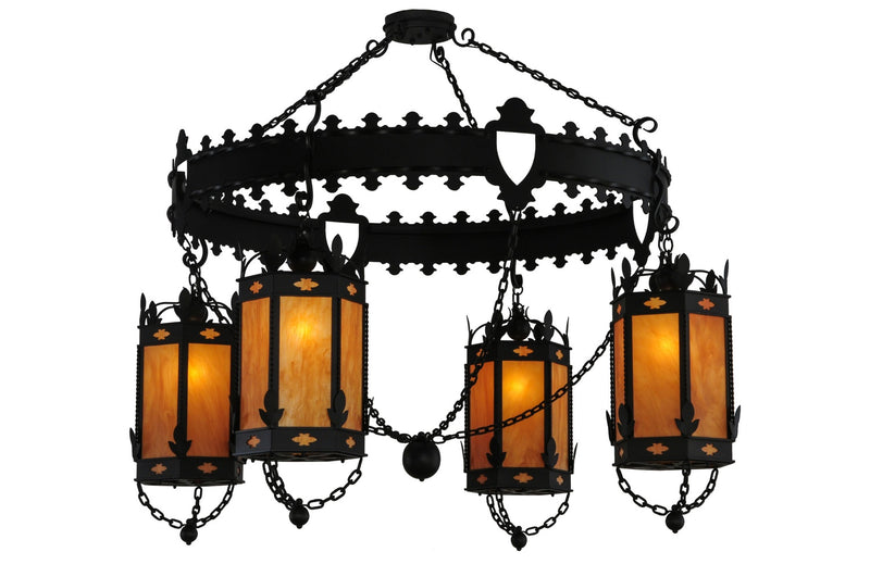 Meyda Tiffany 117419 Four Light Chandelier, Blackwash