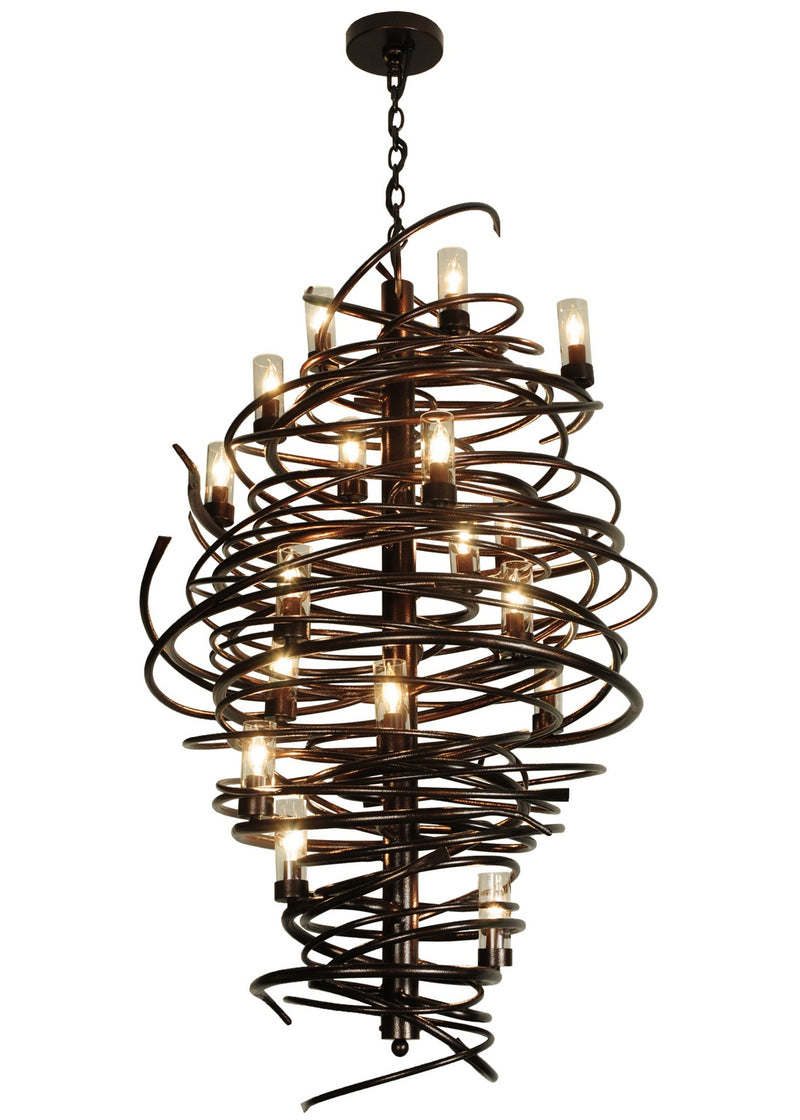 Meyda Tiffany 117475 18 Light Chandelier, Copper Vein