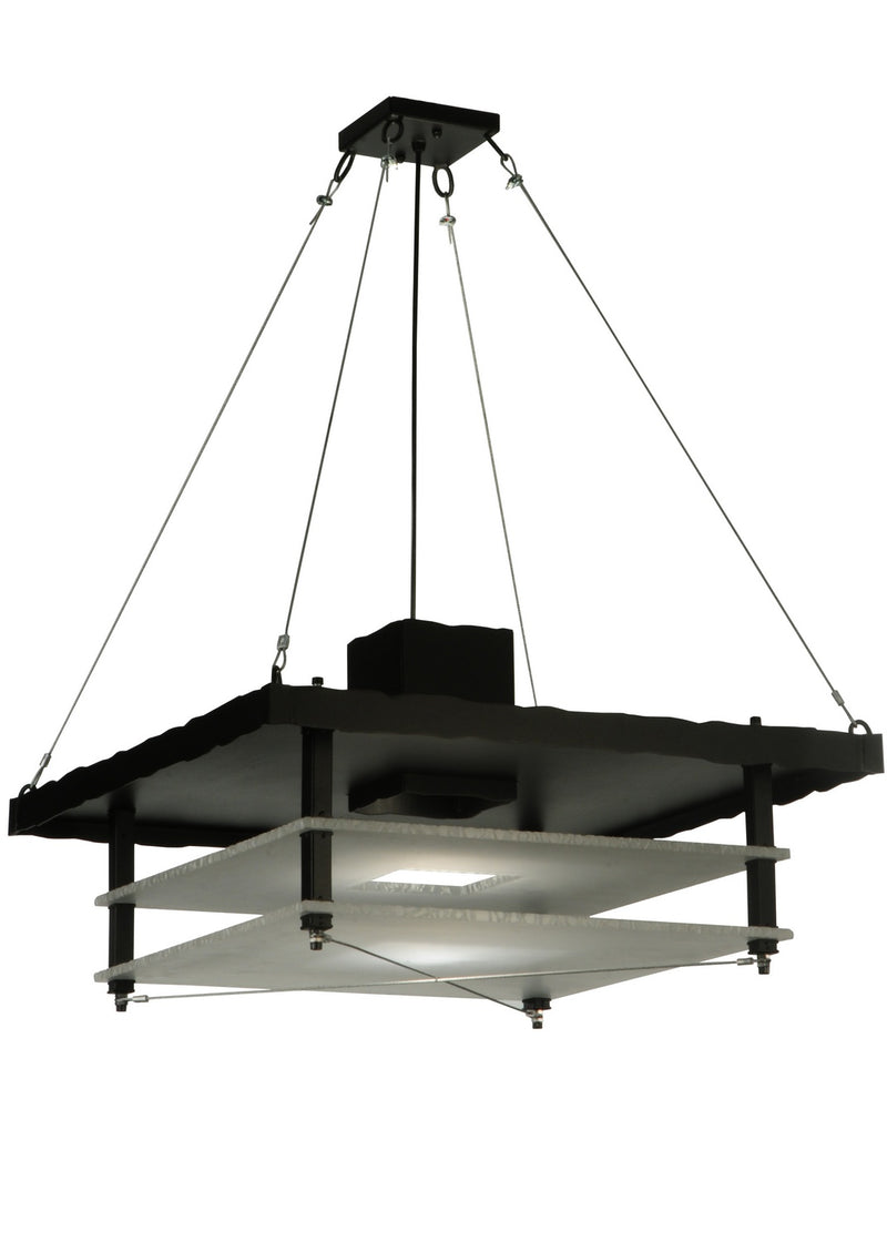 Meyda Tiffany 118188 Two Light Pendant, Blackwash
