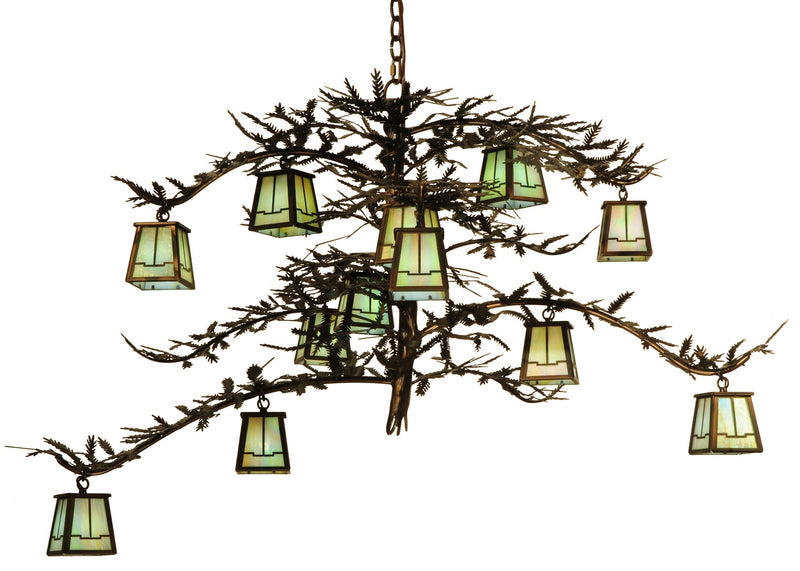 Meyda Tiffany 118366 12 Light Chandelier, Burinished Antique Copper