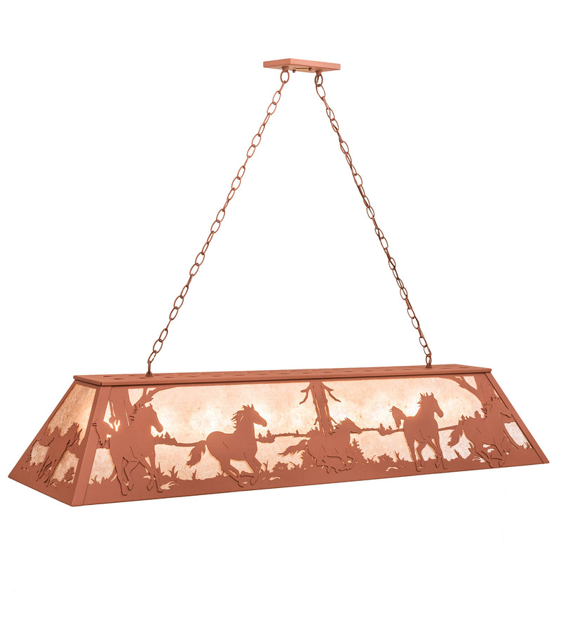 Meyda Tiffany 118368 Nine Light Oblong Pendant, Rust