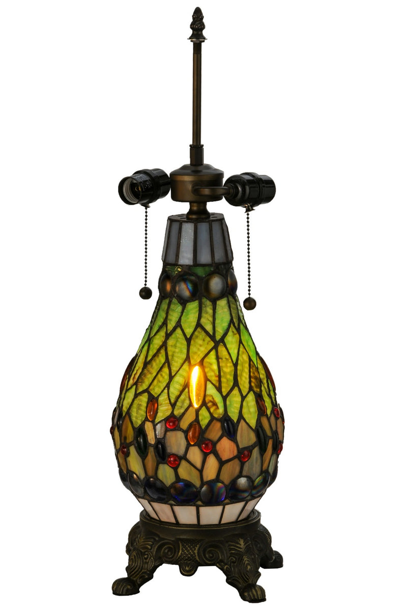 Meyda Tiffany 118847 Three Light Table Base, Antique Brass