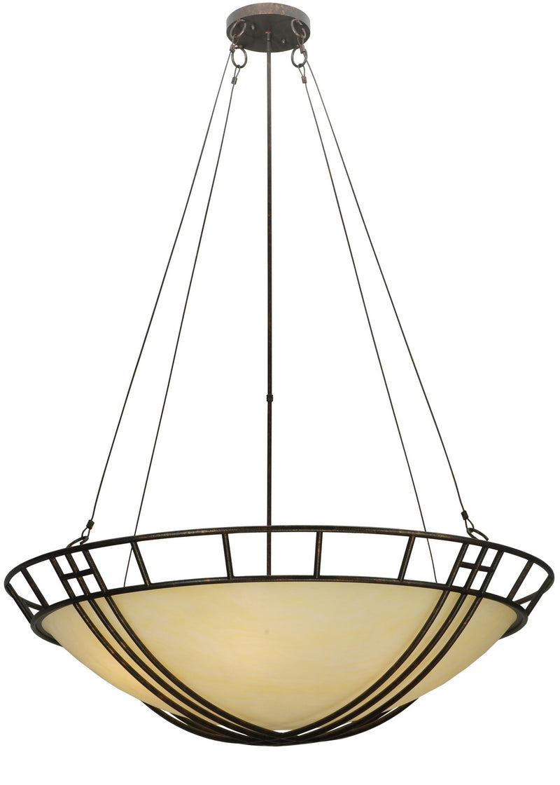 Meyda Tiffany 119170 Six Light Inverted Pendant, Copper Rust