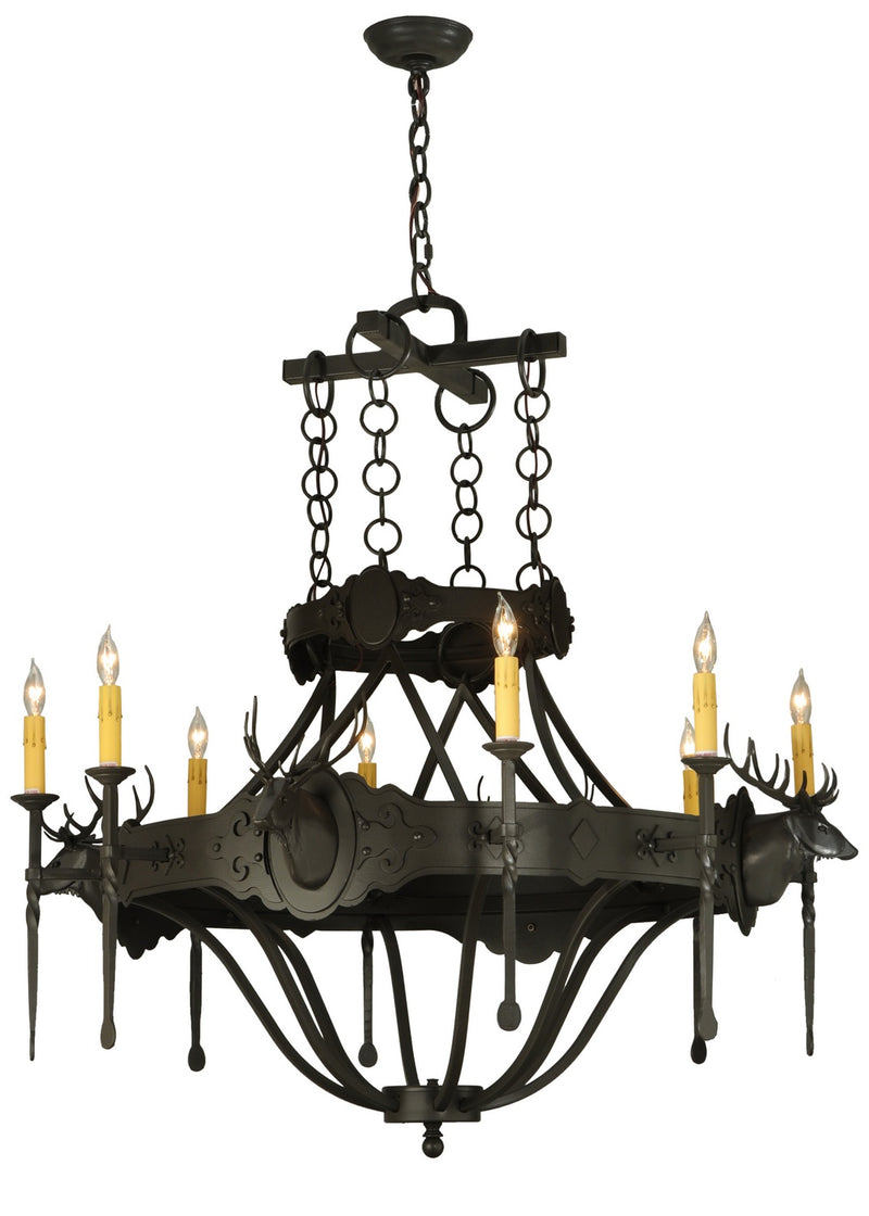 Meyda Tiffany 119967 Eight Light Chandelier, Timeless Bronze