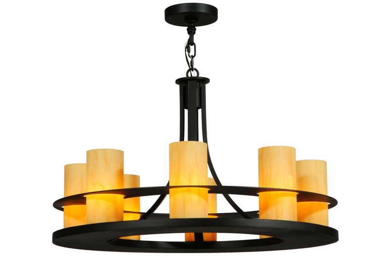 Meyda Tiffany 120449 Eight Light Pendant, Black Textured