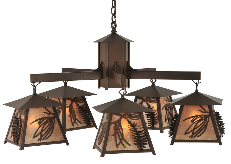 Meyda Tiffany 120554 Five Light Chandelier, Cafe Noir
