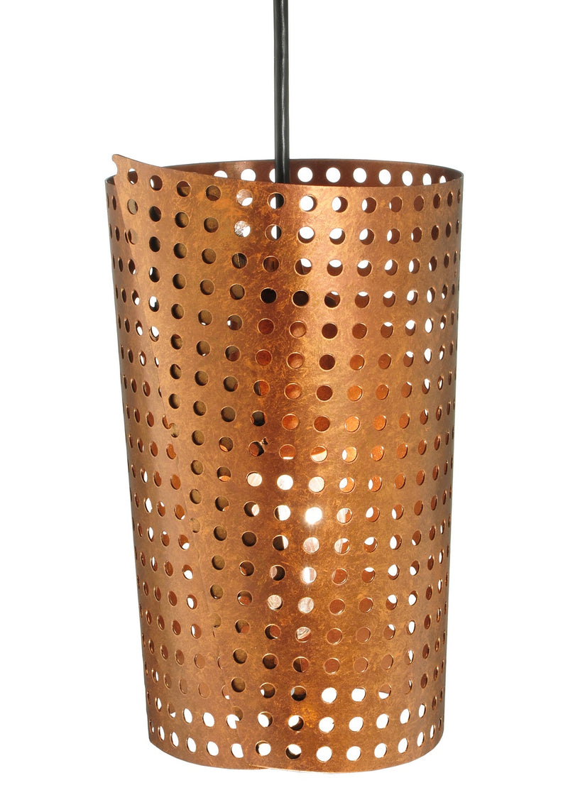 Meyda Tiffany 120614 One Light Mini Pendant, Transparent Copper