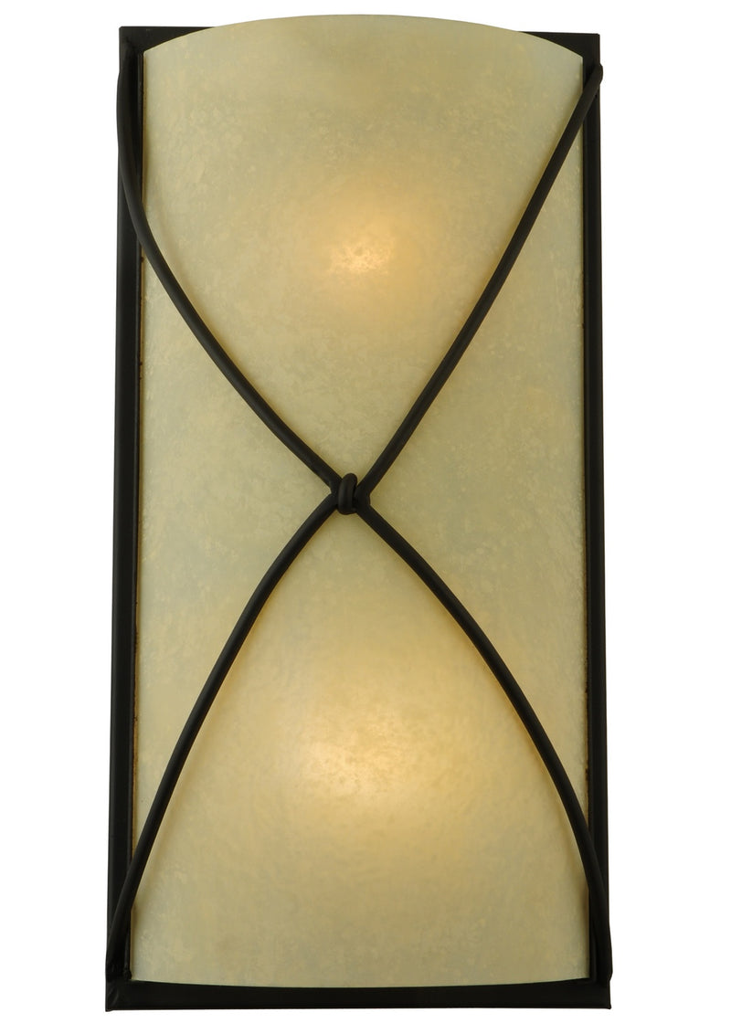 Meyda Tiffany 120750 Two Light Wall Sconce, Oil Rubbed Bronze