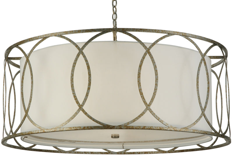 Meyda Tiffany 120934 Four Light Pendant, Nickel