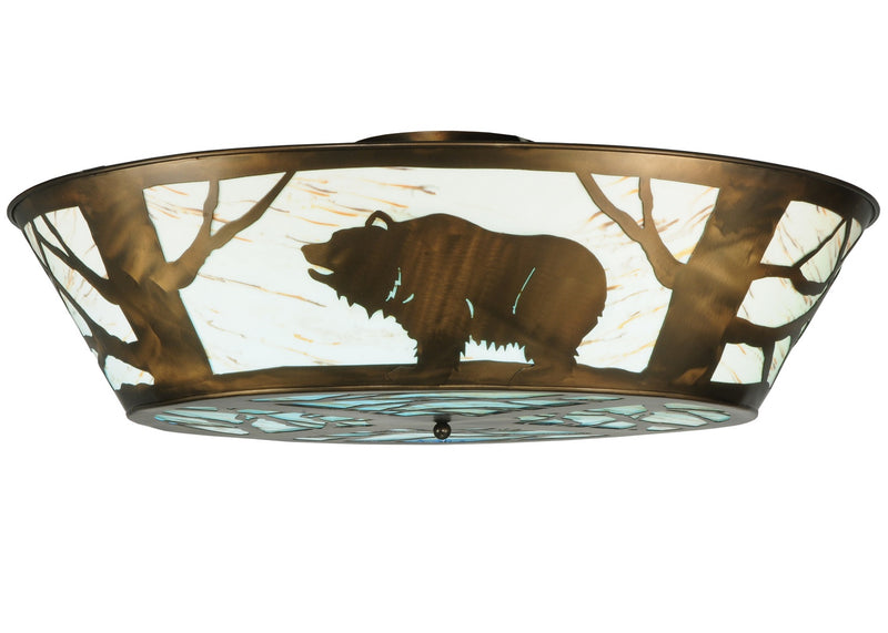 Meyda Tiffany 121113 LED Flushmount, Antique Copper