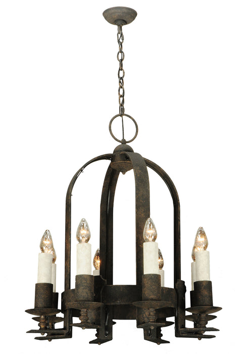 Meyda Tiffany 121186 Eight Light Chandelier, Chestnut