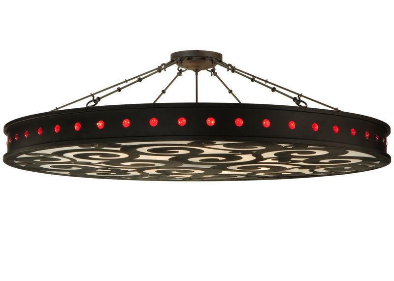 Meyda Tiffany 121791 16 Light Semi-Flushmount, Ruby Red / Statuario Idalight
