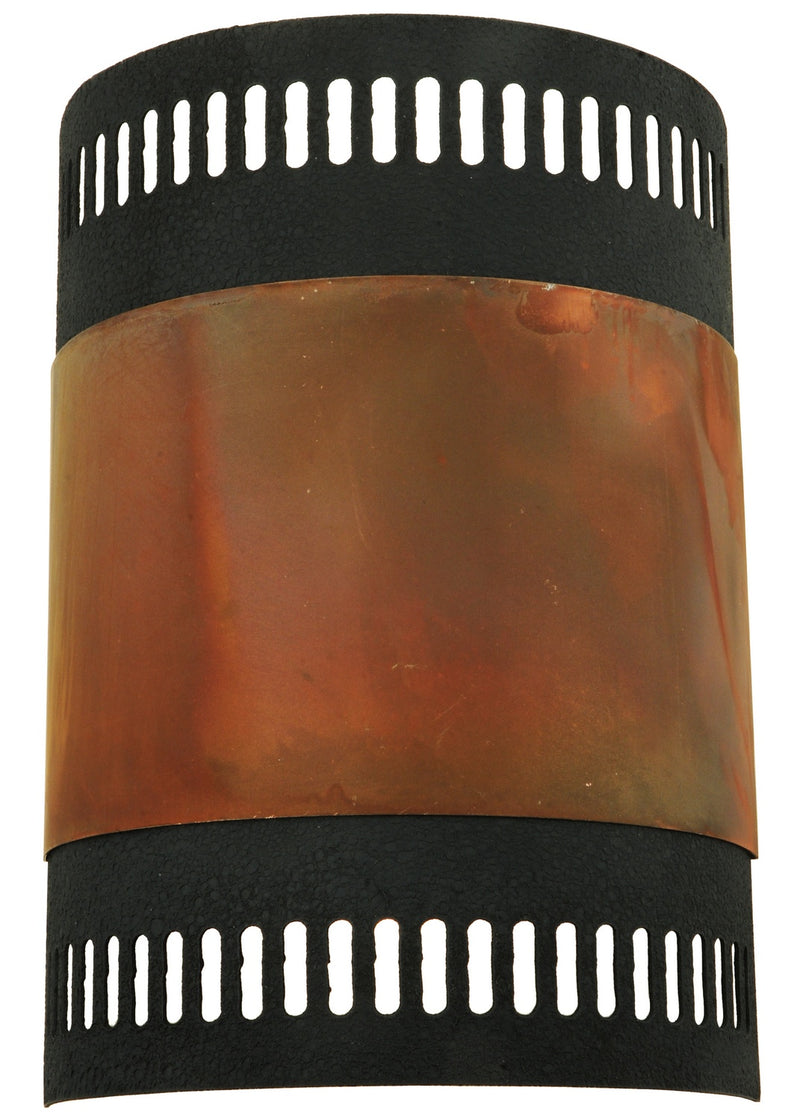Meyda Tiffany 121817 Two Light Wall Sconce, Acid Burnt Copper And Midnight