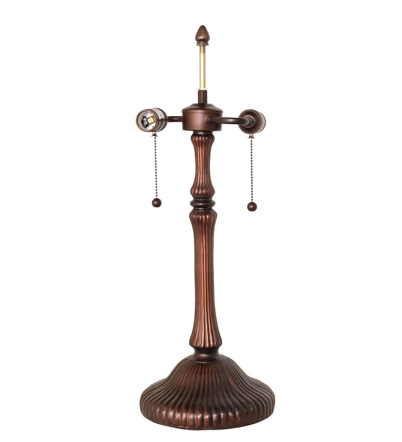 Meyda Tiffany 12223 Two Light Table Base Hardware, Mahogany Bronze
