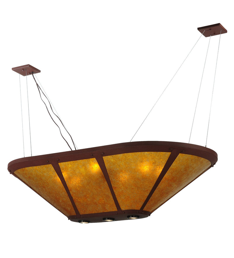 Meyda Tiffany 123602 Nine Light Inverted Pendant, Rust