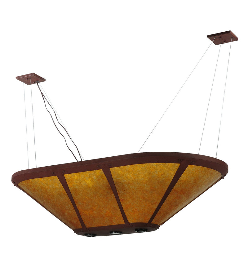 Meyda Tiffany 123602 Nine Light Inverted Pendant, Rust