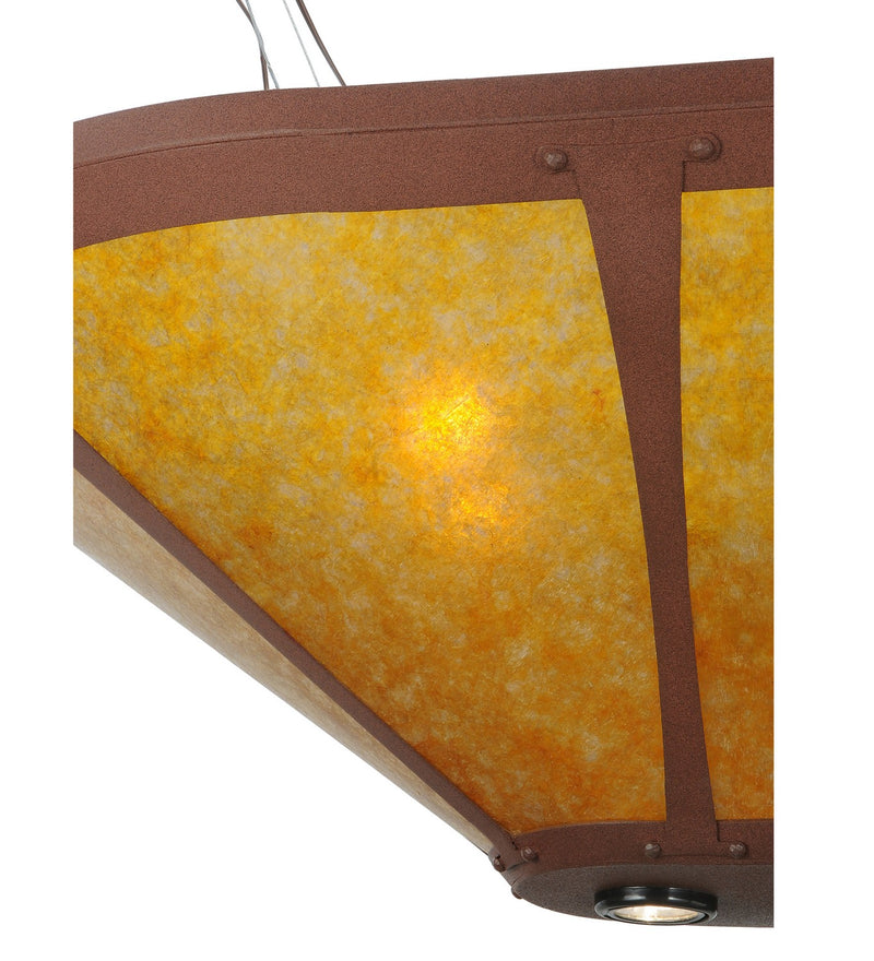 Meyda Tiffany 123602 Nine Light Inverted Pendant, Rust