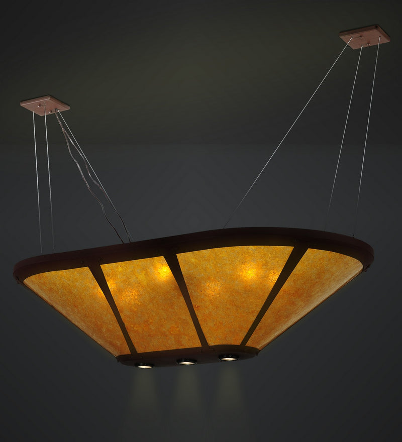 Meyda Tiffany 123602 Nine Light Inverted Pendant, Rust