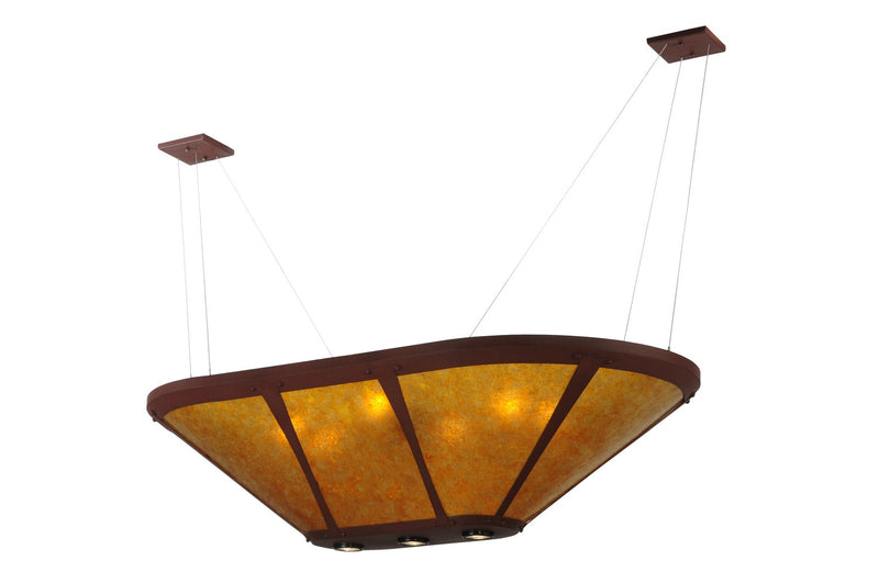 Meyda Tiffany 123602 Nine Light Inverted Pendant, Rust