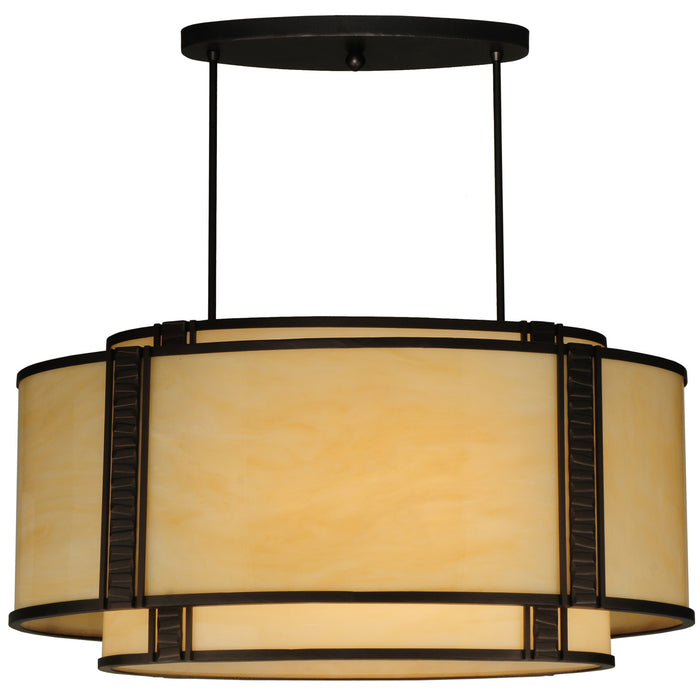 Meyda Tiffany 123605 Two Light Pendant, Mahogany Bronze