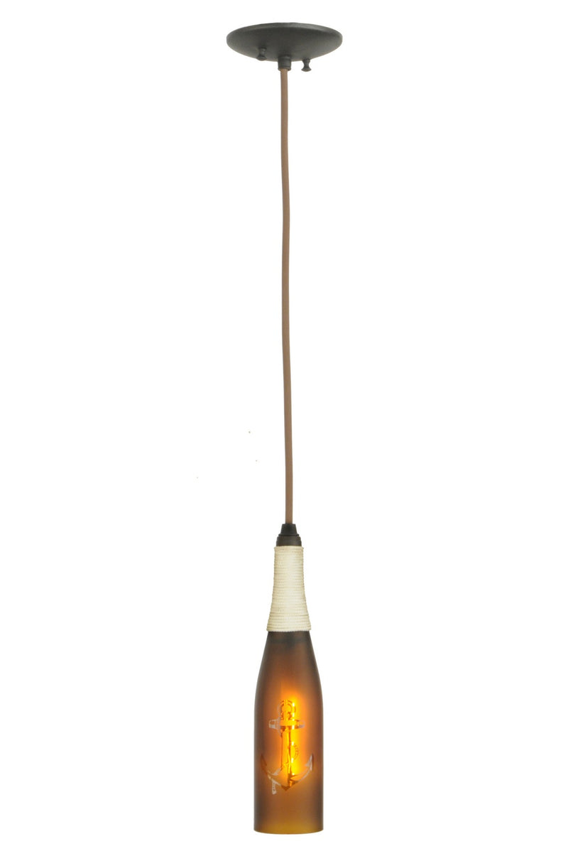 Meyda Tiffany 124011 One Light Mini Pendant, Black Metal