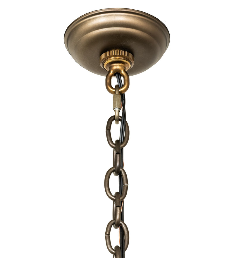 Meyda Tiffany 124101 Four Light Inverted Pendant, Antique Copper