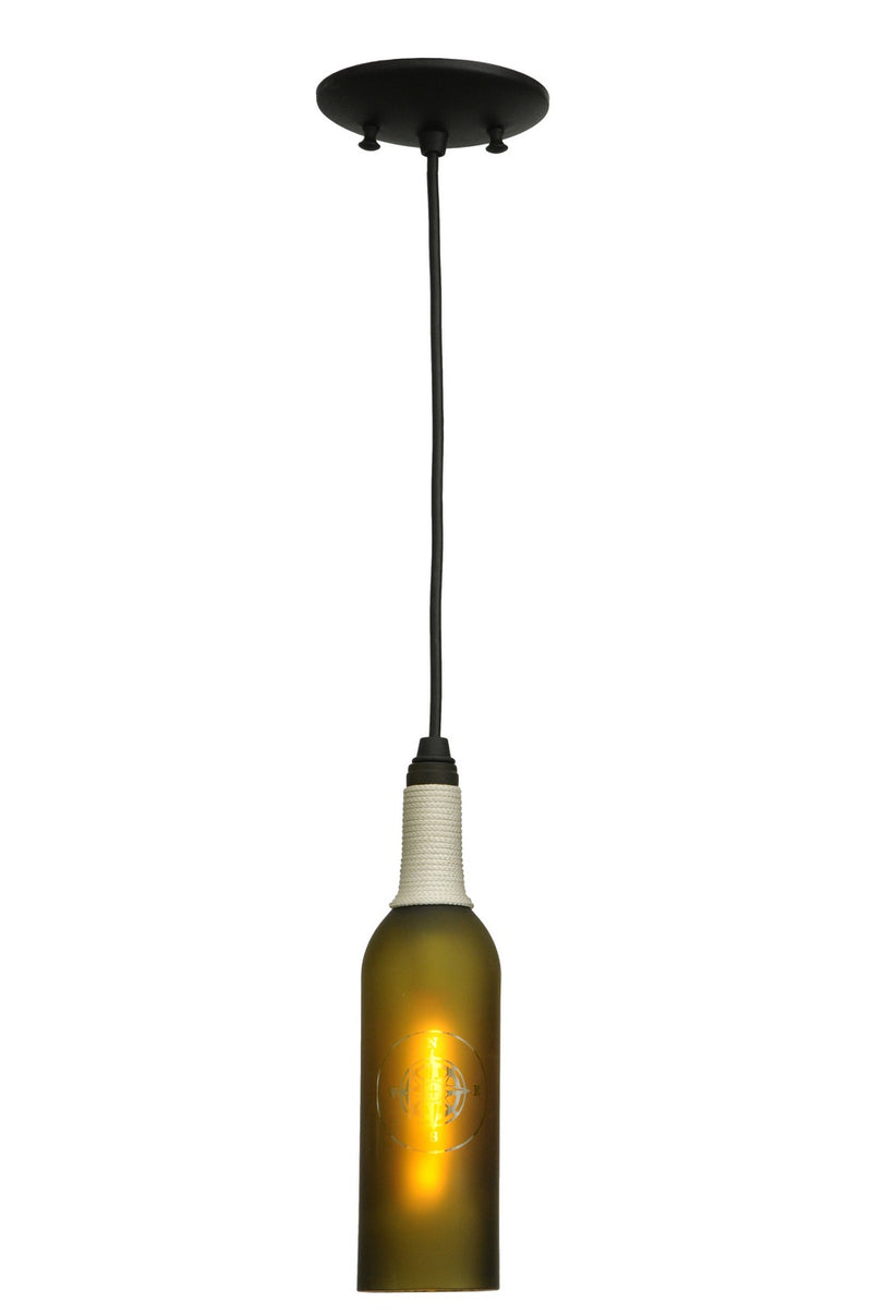 Meyda Tiffany 124128 One Light Mini Pendant, Black Metal