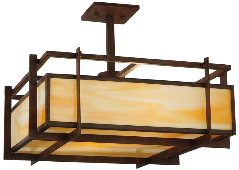 Meyda Tiffany 124193 Two Light Pendant, Rusty Nail