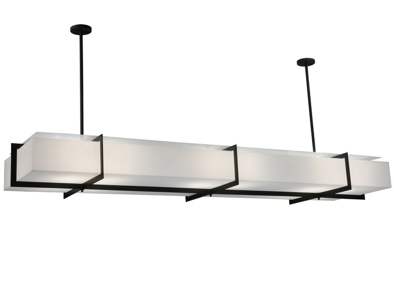 Meyda Tiffany 124244 12 Light Oblong Pendant, Blackwash