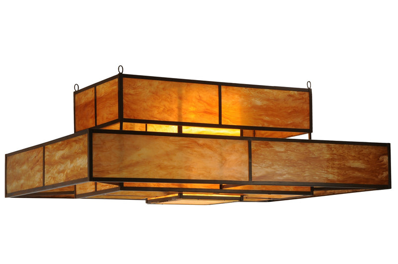 Meyda Tiffany 124252 Eight Light Flushmount, Antique Rust
