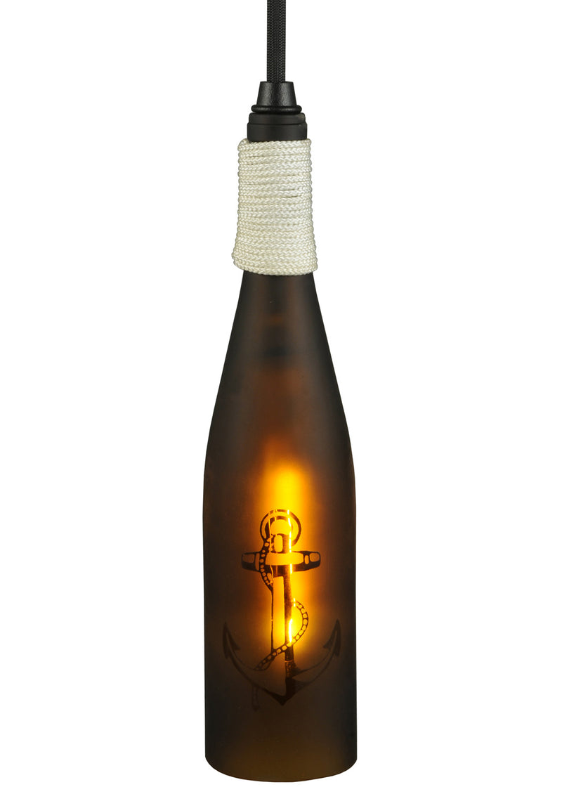 Meyda Tiffany 124429 One Light Mini Pendant, Black Metal
