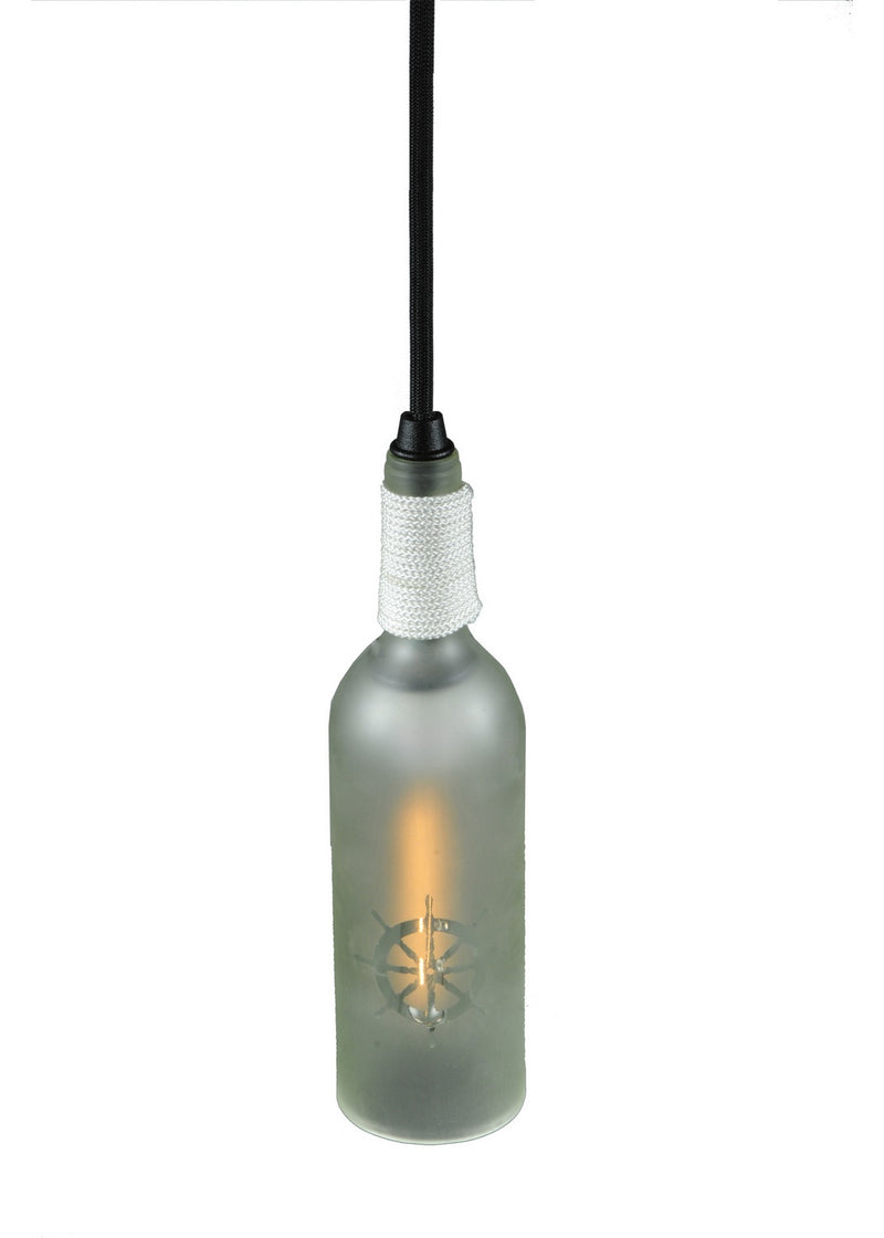 Meyda Tiffany 124432 One Light Mini Pendant, Black Metal