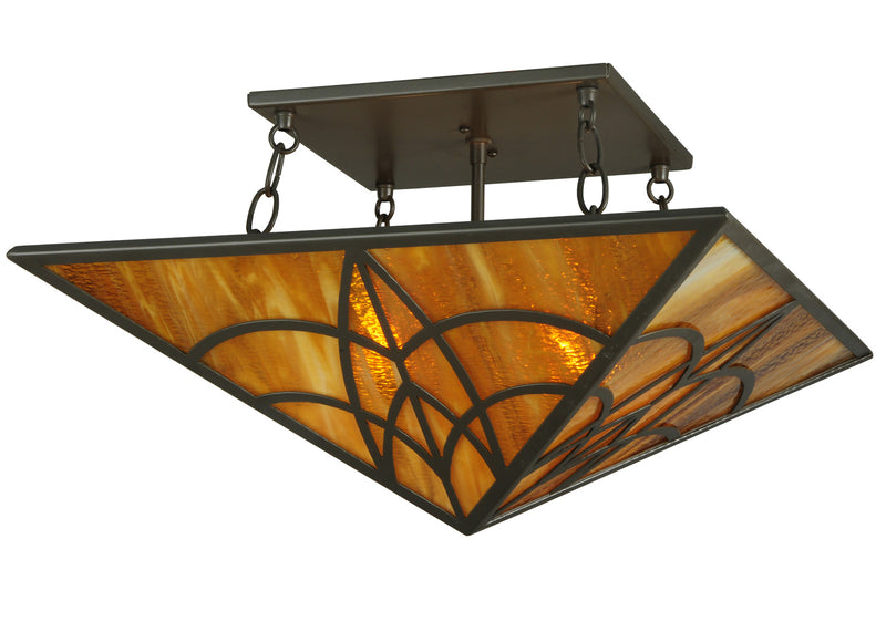 Meyda Tiffany 124548 Two Light Semi-Flushmount, Timeless Bronze