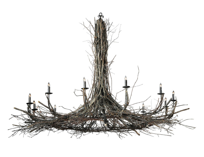 Meyda Tiffany 124549 12 Light Chandelier, Mahogany Bronze