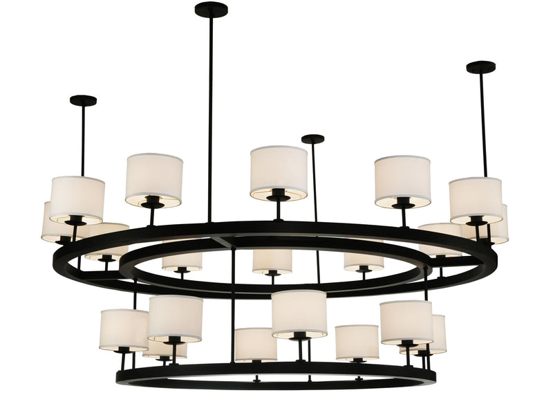 Meyda Tiffany 124823 20 Light Semi-Flushmount, Black Metal,Custom