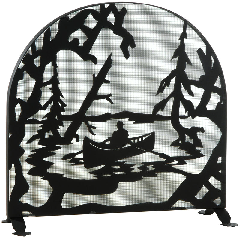 Meyda Tiffany 124963 Fireplace Screen, Textured Black