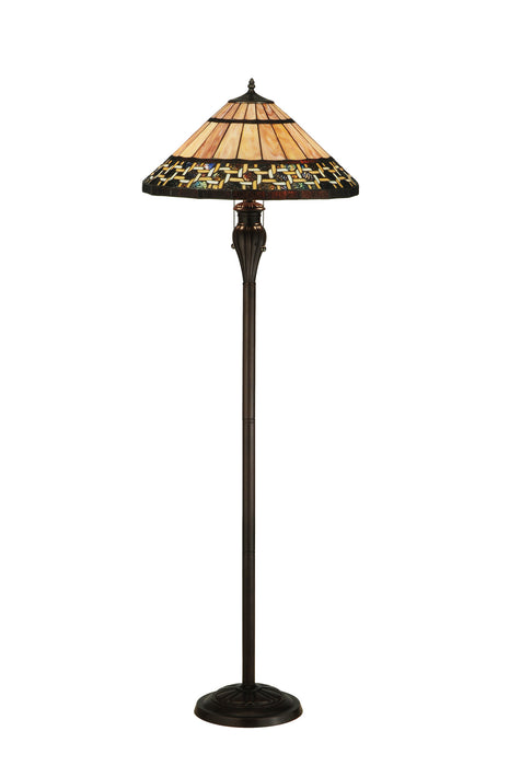 Meyda Tiffany 125113 Floor Lamp, Craftsman Brown