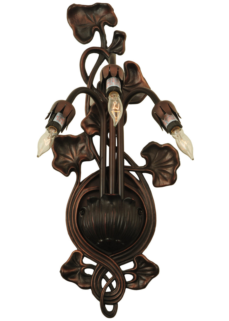 Meyda Tiffany 12523 Three Light Wall Sconce Hardware, Mahogany Bronze