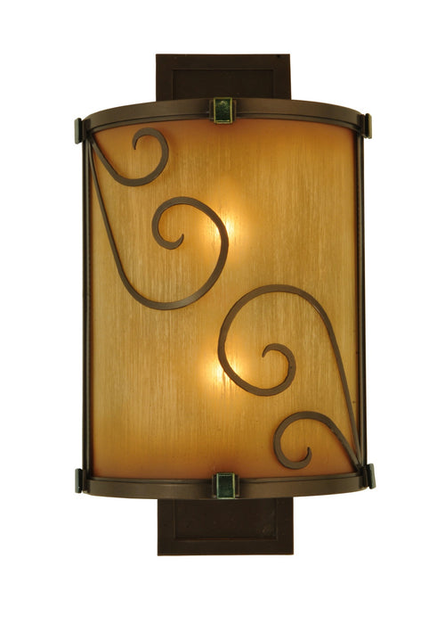 Meyda Tiffany 125509 Two Light Wall Sconce, Golden Bronze