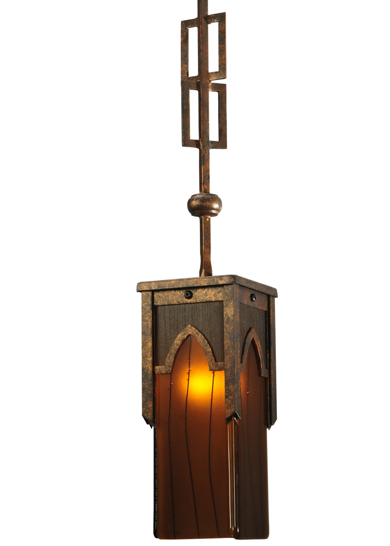 Meyda Tiffany 125517 One Light Mini Pendant, Gilded Tobacco