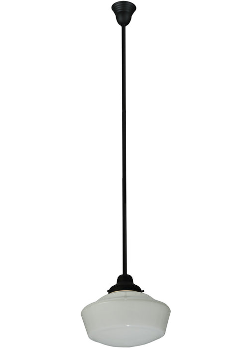Meyda Tiffany 125621 One Light Pendant, Black Metal