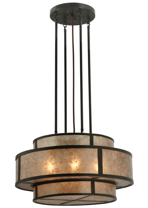 Meyda Tiffany 125657 Six Light Pendant, Timeless Bronze