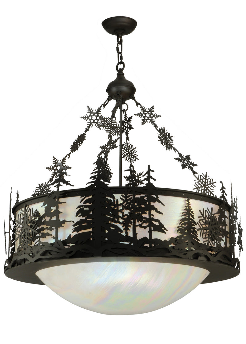 Meyda Tiffany 125730 Three Light Inverted Pendant, Oil Rubbed Bronze