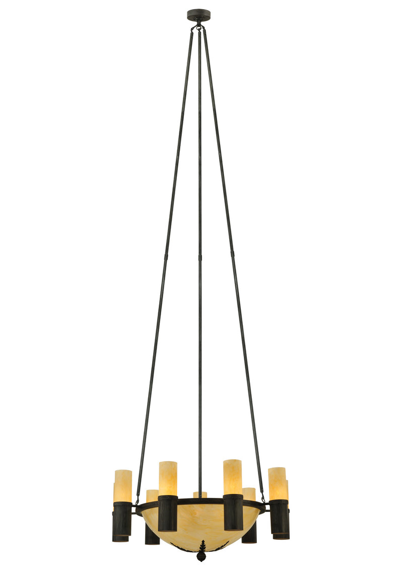 Meyda Tiffany 125753 15 Light Chandelier, Antique Iron Gate