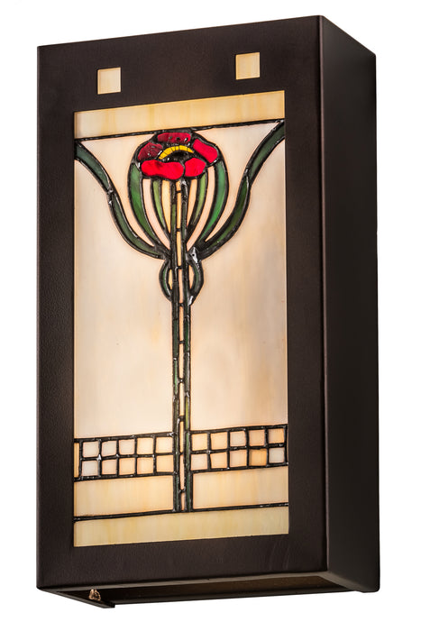 Meyda Tiffany 126016 Two Light Wall Sconce, Mahogany Bronze
