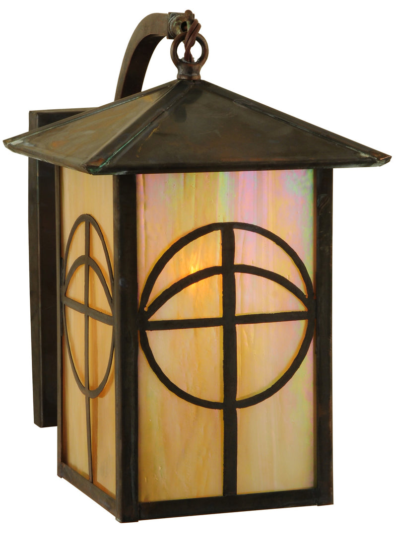 Meyda Tiffany 126142 One Light Wall Sconce, Vintage Brass