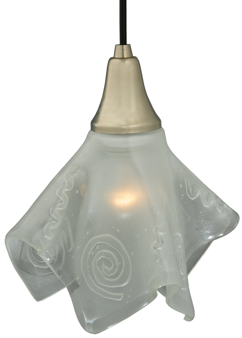 Meyda Tiffany 126193 One Light Mini Pendant, Brushed Nickel
