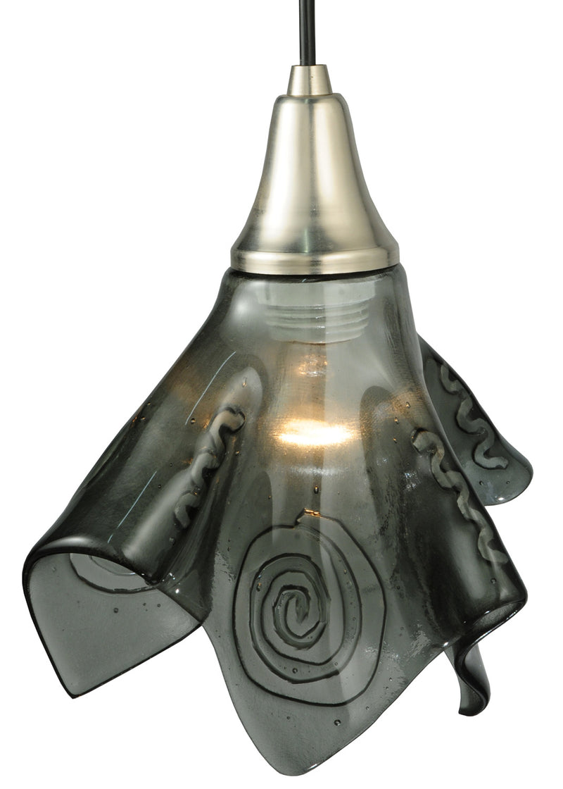 Meyda Tiffany 126195 One Light Mini Pendant, Brushed Nickel